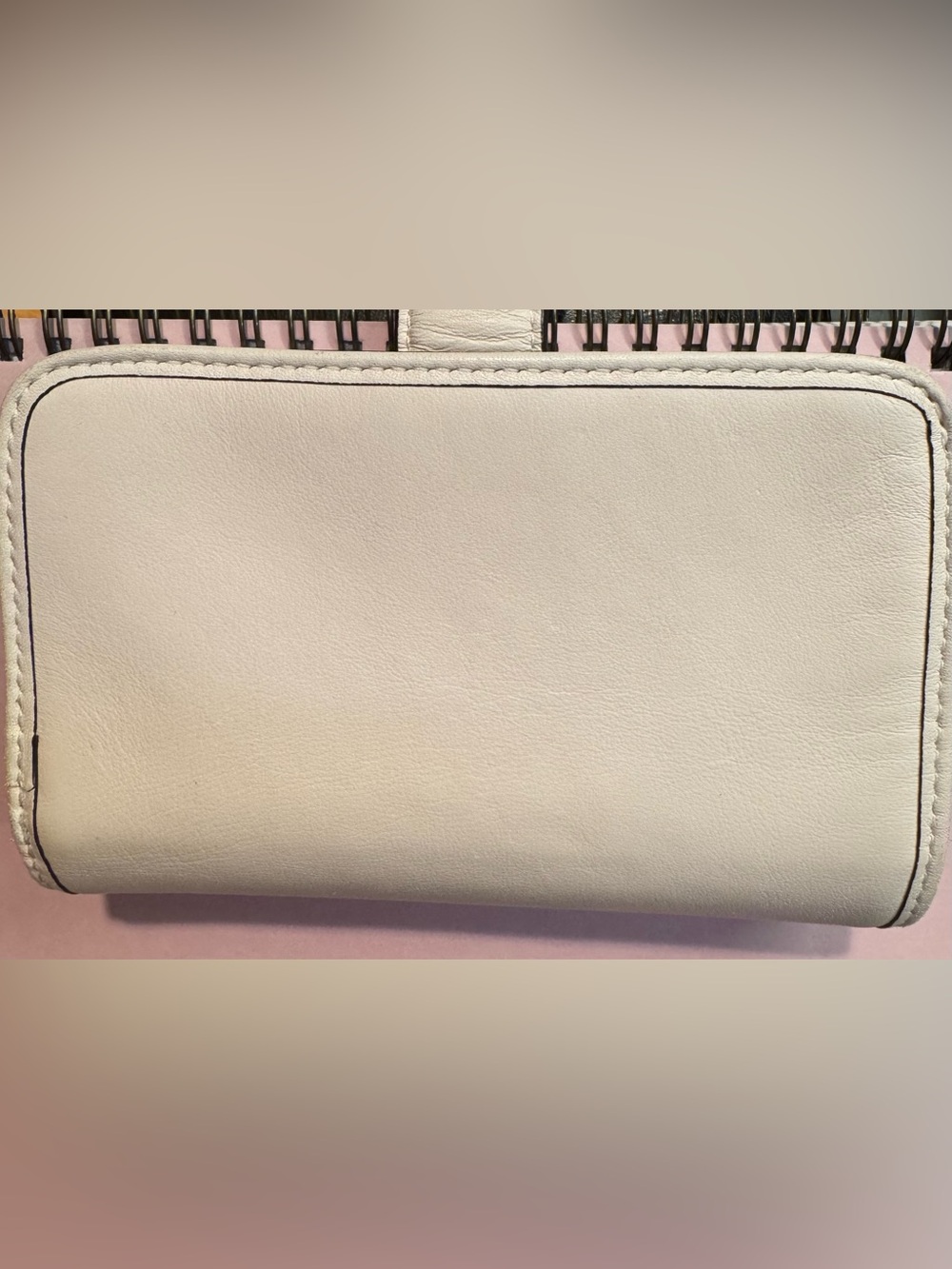 Coach Tabby Cream  Leather Wallet with Gold 'C' Snap Closure - Picture 4 of 5